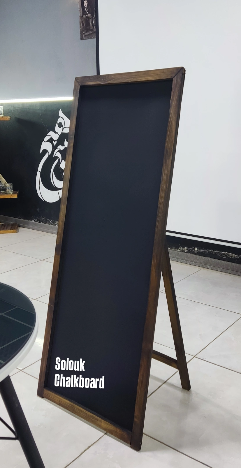 استند تخته سیاه منو ایستاده پایه دوبل ارتفاع۱۴۰ کافه ای،رستورانی